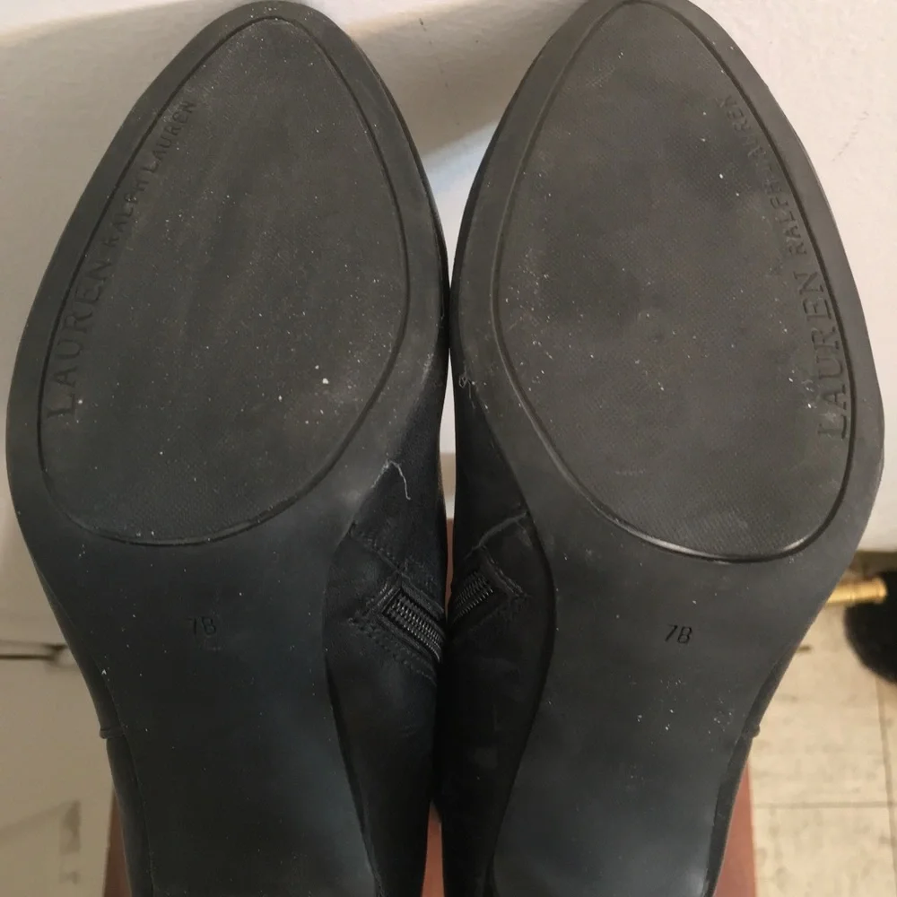 Lauren Ralph Lauren Knee Leather Boots Size 7B - Picture 12 of 15